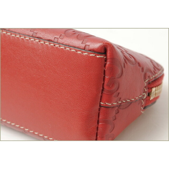 Gucci Cosmetic Pouch Guccissima GG Rouge Red - Picture 4 of 5